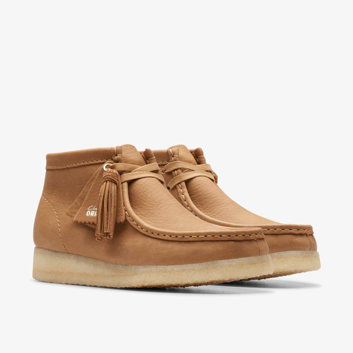 Clarks Wallabee Boot Mid Tan Leather Kadın Bot Kahverengi | 20835CEXS