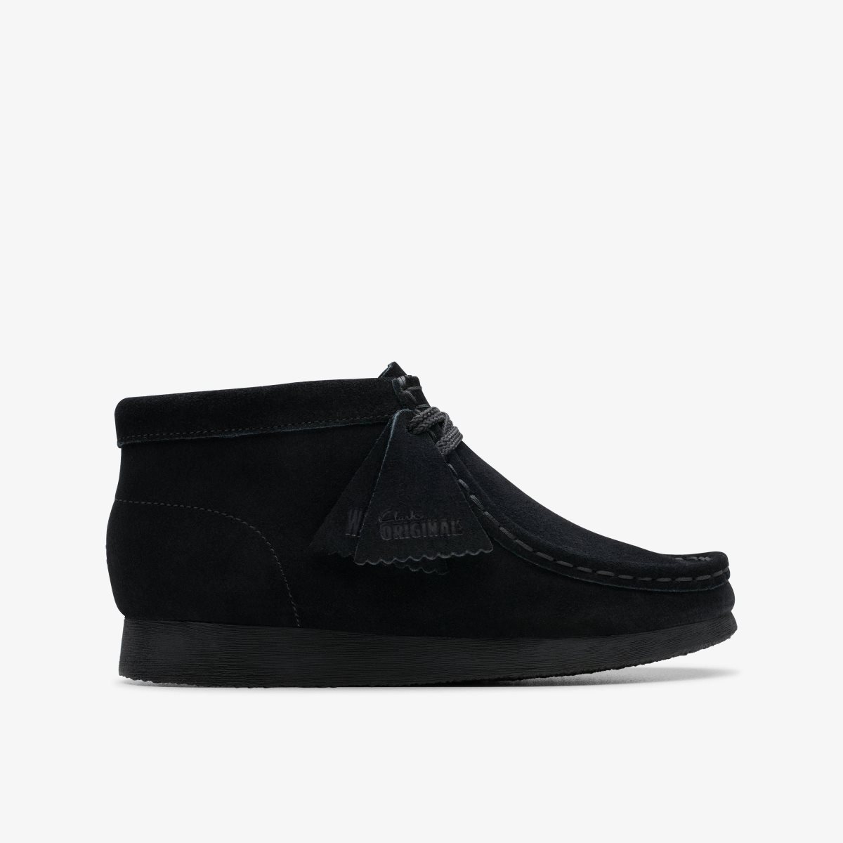 Clarks Wallabee Boot Older Black Suede Çocuk Orijinal Ayakkabı Siyah | 61250YZCV