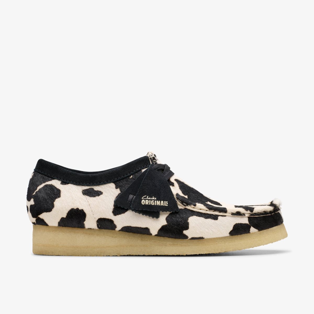 Clarks Wallabee Cow Print HairOn Erkek Wallabees Baskılı | 17462CNFY