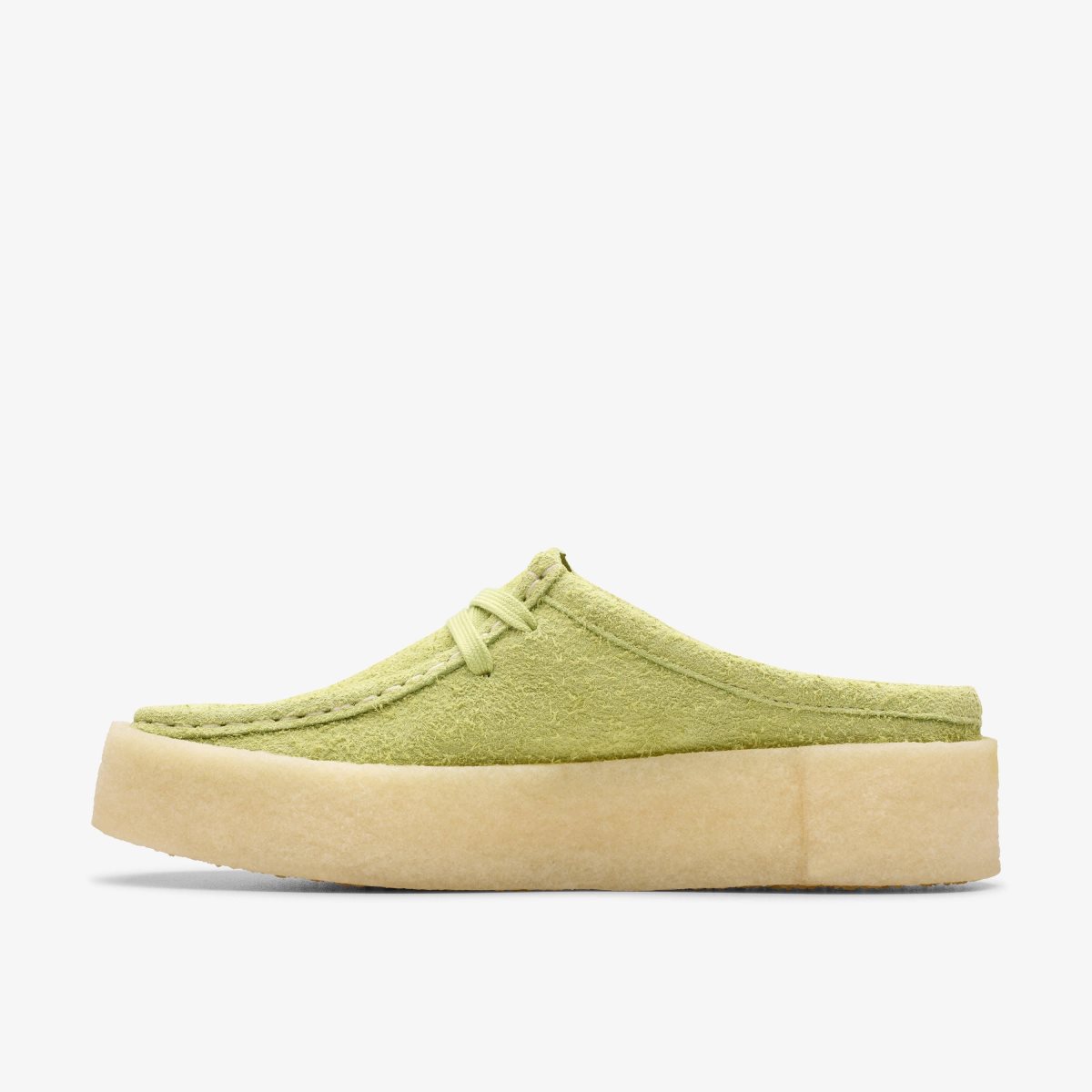 Clarks Wallabee Cup Lo Lime Hairy Suede Kadın Clog Terlik Açık Yeşil | 74150XVLH