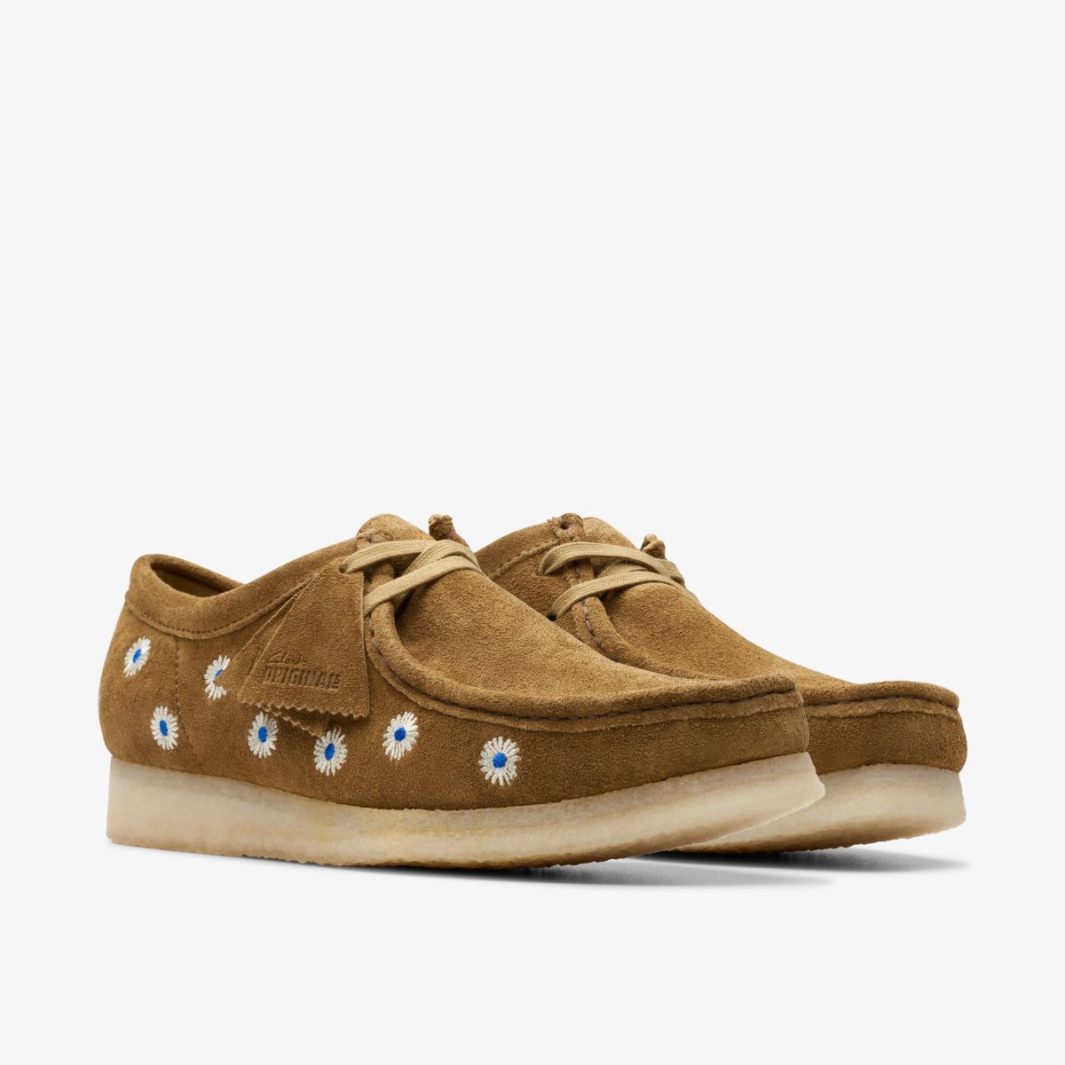 Clarks Wallabee Dark Olive Embroidery Erkek Wallabees Koyu Zeytin Yeşili | 65218FZWR