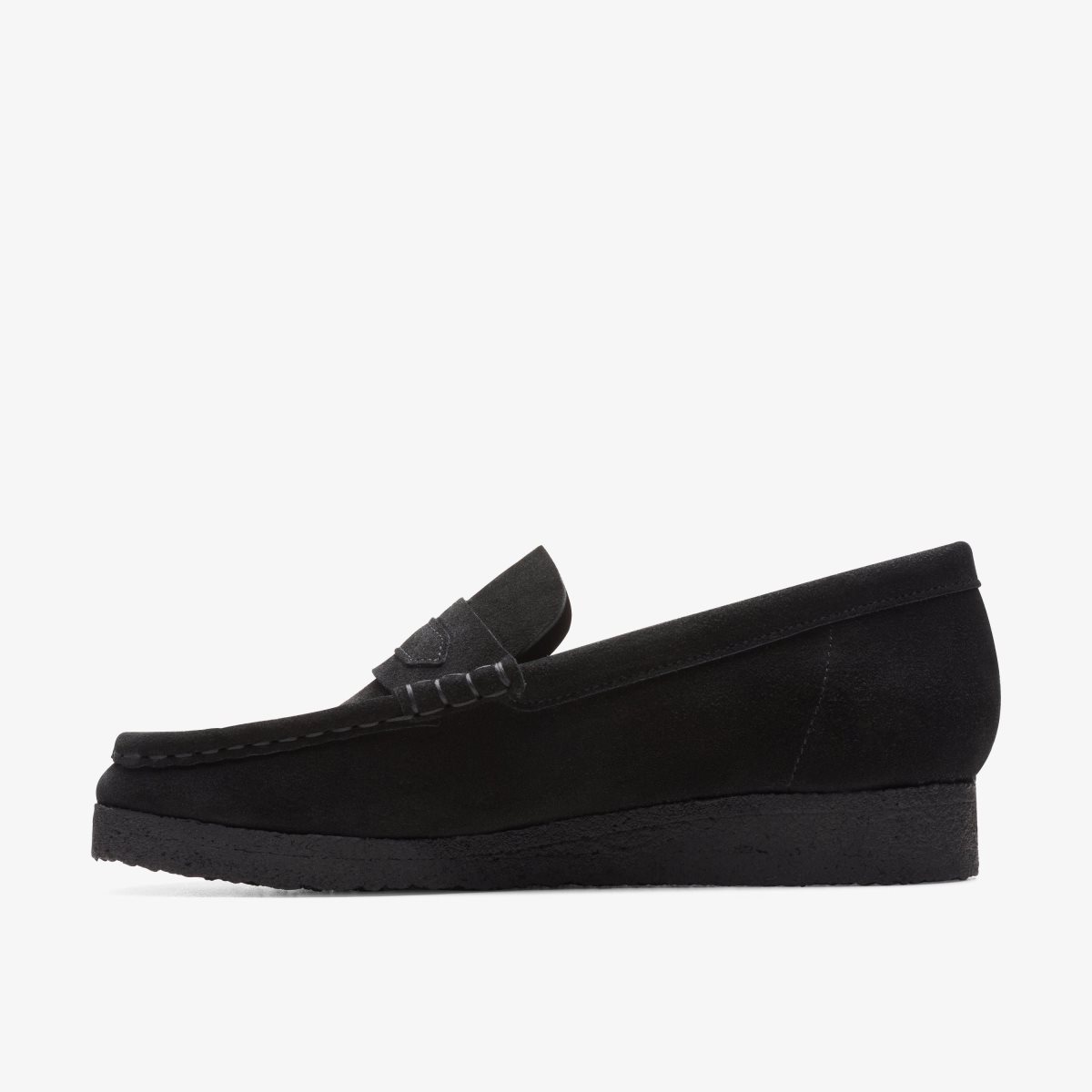 Clarks Wallabee Loafer Black Suede Kadın Makosen Ayakkabı Siyah | 80613SGLE