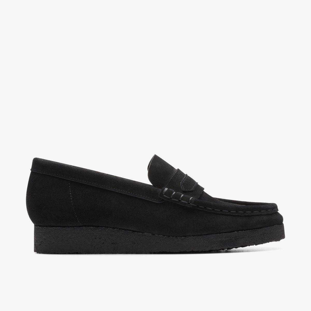 Clarks Wallabee Loafer Black Suede Kadın Makosen Ayakkabı Siyah | 80613SGLE