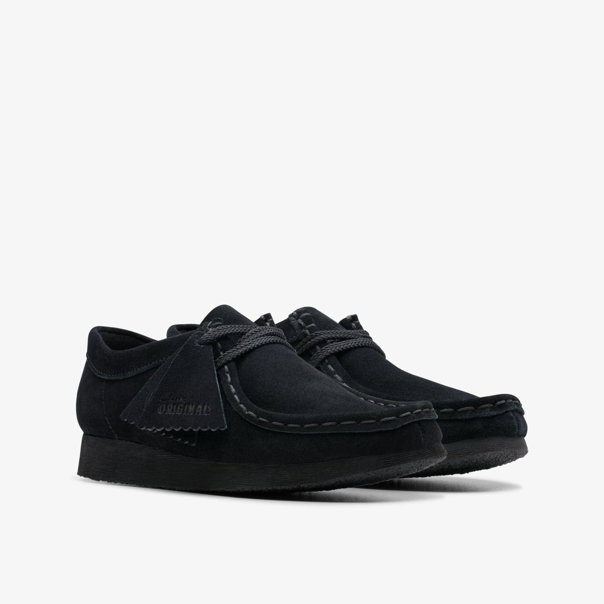 Clarks Wallabee Older Black Suede Çocuk Orijinal Ayakkabı Siyah | 51407YRBA