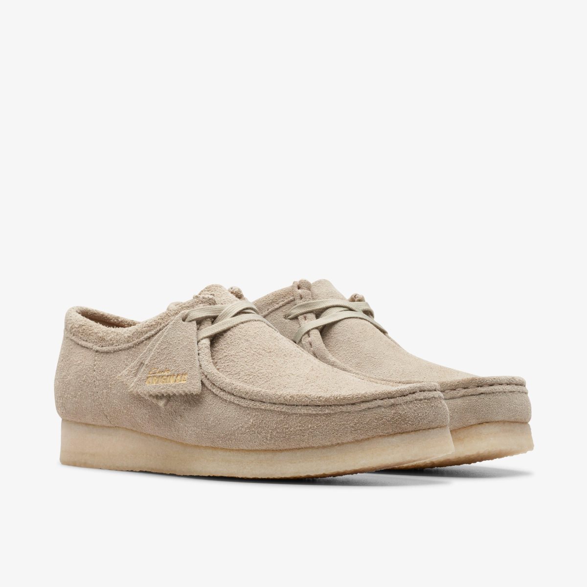 Clarks Wallabee Pale Grey Suede Erkek Wallabees Gri | 96580MZWN