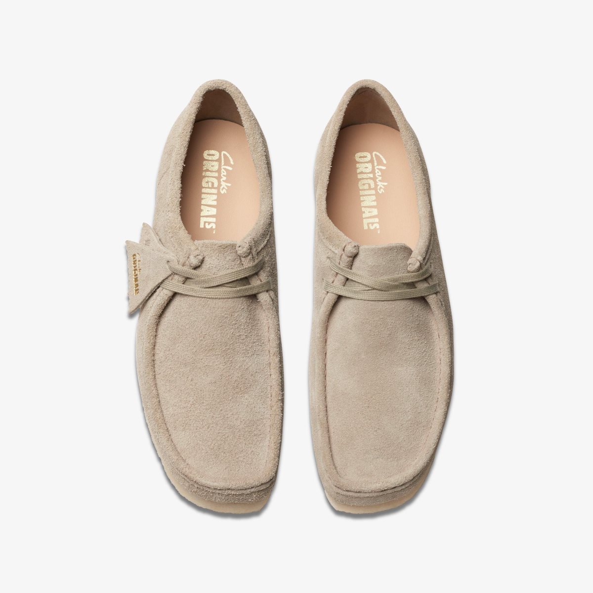 Clarks Wallabee Pale Grey Suede Erkek Wallabees Gri | 96580MZWN