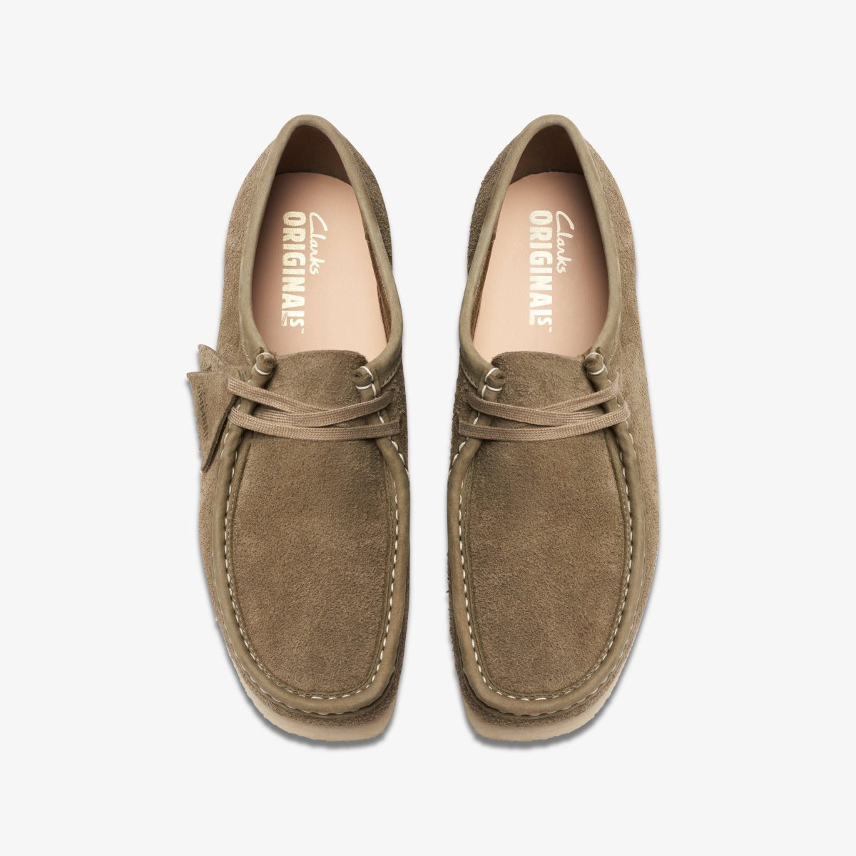 Clarks Wallabee Pale Khaki Suede Erkek Wallabees Haki | 29316MQAN