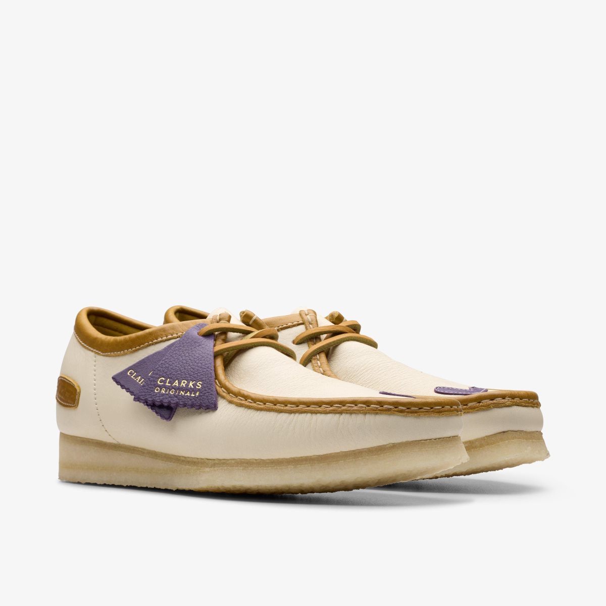 Clarks Wallabee X Claima Off White Combination Erkek Wallabees Beyaz | 08175JSQD