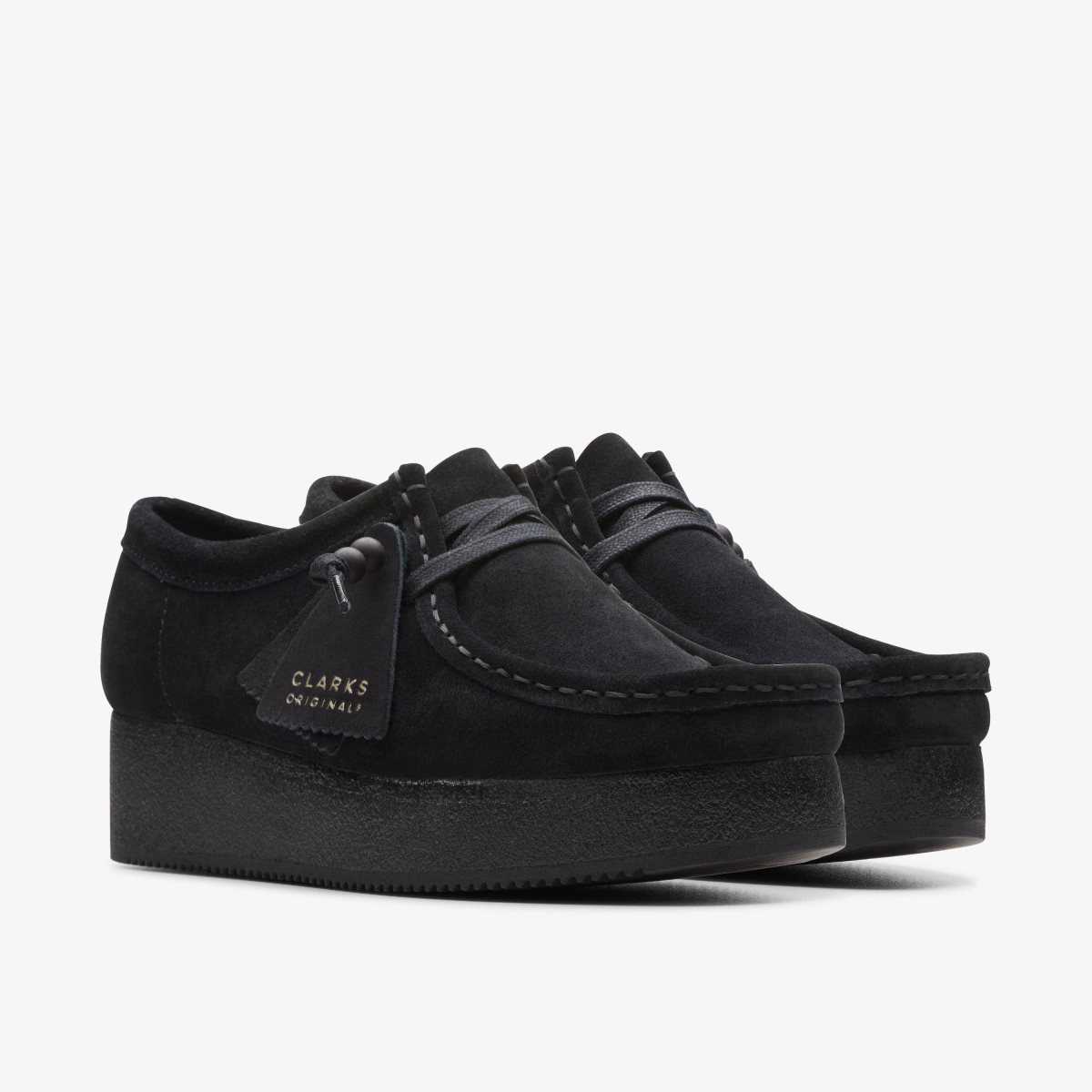 Clarks Wallacraft Bee Black Suede Kadın Platform Ayakkabı Siyah | 54187BSDM