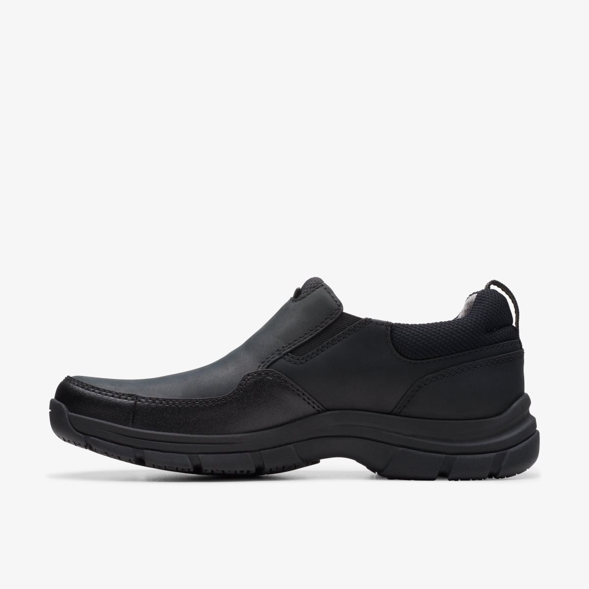 Clarks Walpath Step Black Leather Erkek Slip On & Loafer Siyah | 37068RVCU