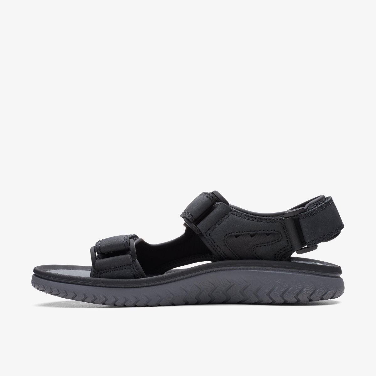 Clarks Wesley Bay Black Erkek Sandalet Siyah | 38150BNXR