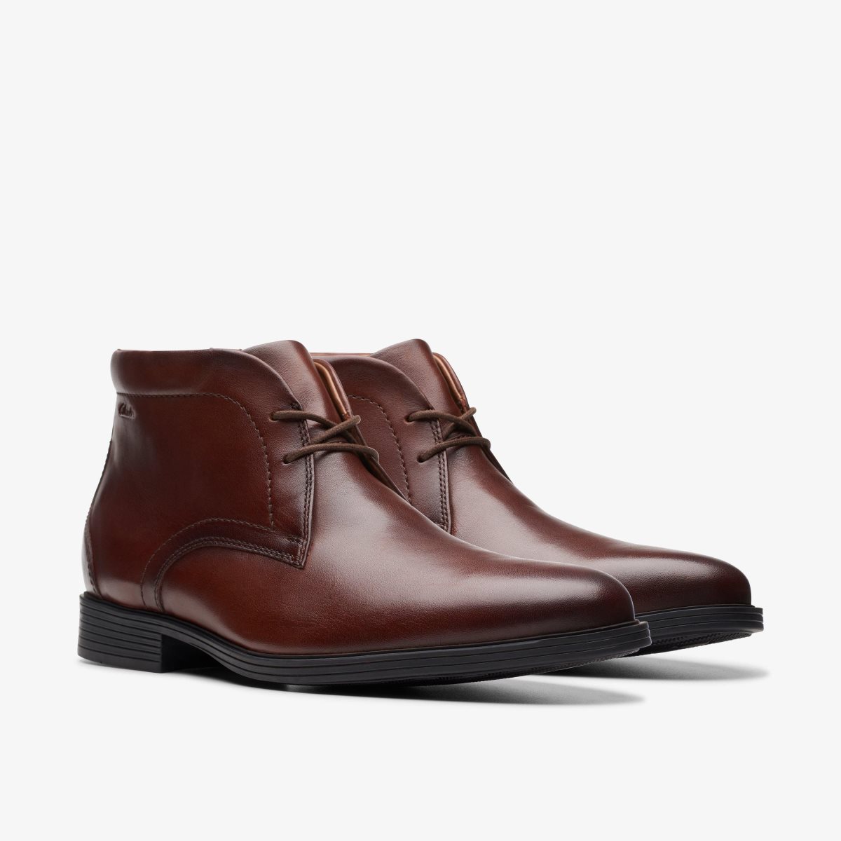 Clarks Whiddon Mid Mahogany Leather Erkek Elbise Ayakkabısı Mahogany | 98530MSVQ